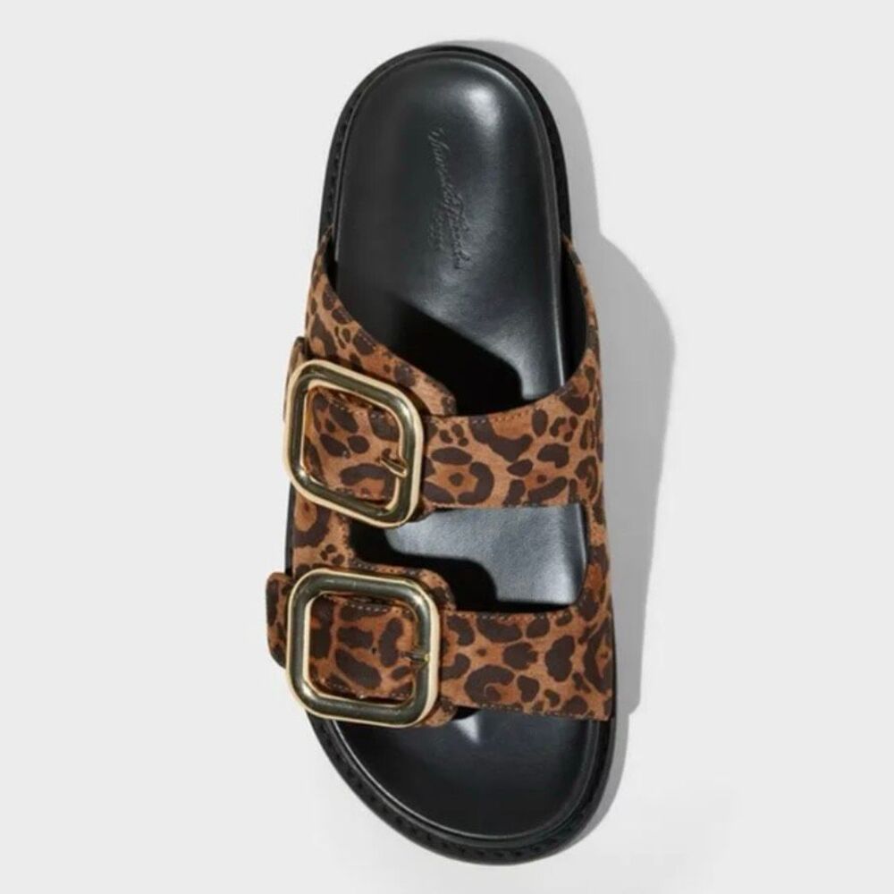 Universal Thread Collin Slide Sandal Leopard Prin… - image 3